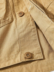 大型ポケット ノーカラー ジャケット