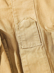 大型ポケット ノーカラー ジャケット