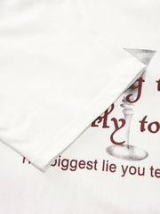 ワイングラス プリント Tシャツ