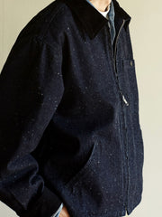 ショート丈 コーデュロイ襟 2色入り ワークジャケット