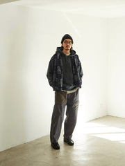 レトロ 人字柄 パッチワーク スラックス