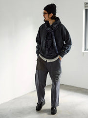 レトロ 人字柄 パッチワーク スラックス