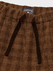 レトロ チェック柄 ゴム付き スラックス