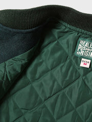 アイビースタイル レザー袖 ウールベースボールジャケット