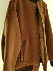 ウール混 ツイードベースボールジャケット