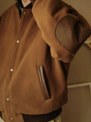 ウール混 ツイードベースボールジャケット