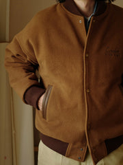 ウール混 ツイードベースボールジャケット