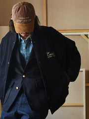 ウール混 ツイードベースボールジャケット