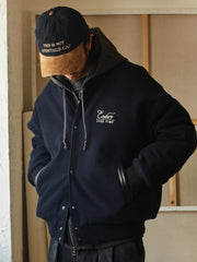 ウール混 ツイードベースボールジャケット