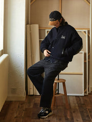 ウール混 ツイードベースボールジャケット