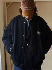 ウール混 ツイードベースボールジャケット