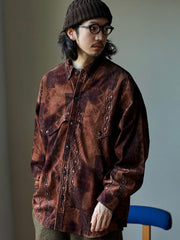 コーデュロイ ウエスタン プリント シャツ