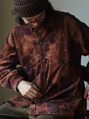 コーデュロイ ウエスタン プリント シャツ