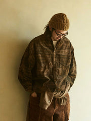 コーデュロイ ウエスタン プリント シャツ