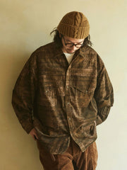 コーデュロイ ウエスタン プリント シャツ