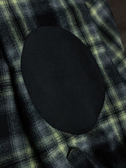 羊毛混 チェック柄シャツ