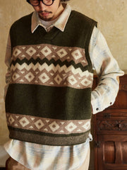 シェットランドウール フェアアイルセーター ベスト