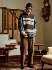 シェットランドウール フェアアイルセーター ベスト