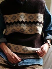 シェットランドウール フェアアイルセーター ベスト