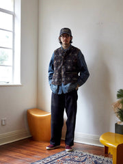 背中 コーデュロイ ナバホ柄 ジャカード ベスト