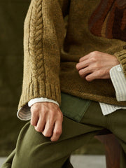 フィッシャーマン ウールケーブル セーター