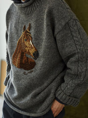 フィッシャーマン ウールケーブル セーター