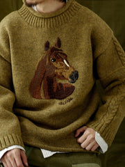 フィッシャーマン ウールケーブル セーター