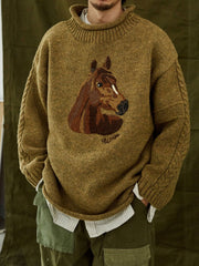 フィッシャーマン ウールケーブル セーター