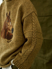 フィッシャーマン ウールケーブル セーター