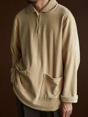 コットンタオル 丸襟 プルオーバー