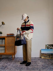 アイビーストライプ ラグビーポロシャツ