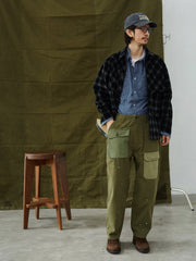 マルチポケット チェック柄 ジャケット