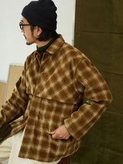 マルチポケット チェック柄 ジャケット
