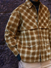 マルチポケット チェック柄 ジャケット