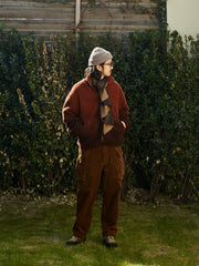 シェルパ フリース グラデーション 立襟ジャケット