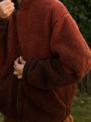 シェルパ フリース グラデーション 立襟ジャケット