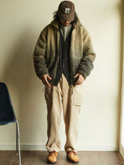 シェルパ フリース グラデーション 立襟ジャケット