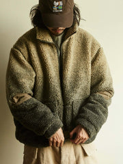 シェルパ フリース グラデーション 立襟ジャケット