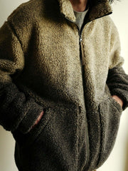 シェルパ フリース グラデーション 立襟ジャケット