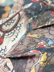 関羽プリント 中綿ジャケット