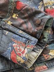 関羽プリント 中綿ジャケット