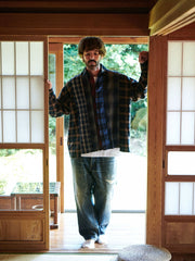 パッチワーク チェック シャツ