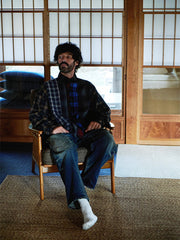 パッチワーク チェック シャツ