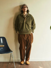 スナップ フリース プルオーバー