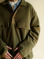 スナップ フリース プルオーバー