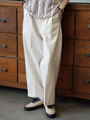 高腰ワイド ホワイトパンツ