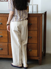 高腰ワイド ホワイトパンツ