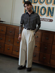 高腰ワイド ホワイトパンツ