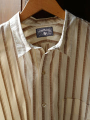 ジャガード ストライプ 半袖シャツ