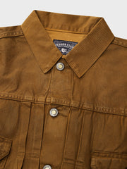 PUコーティングデニムジャケット